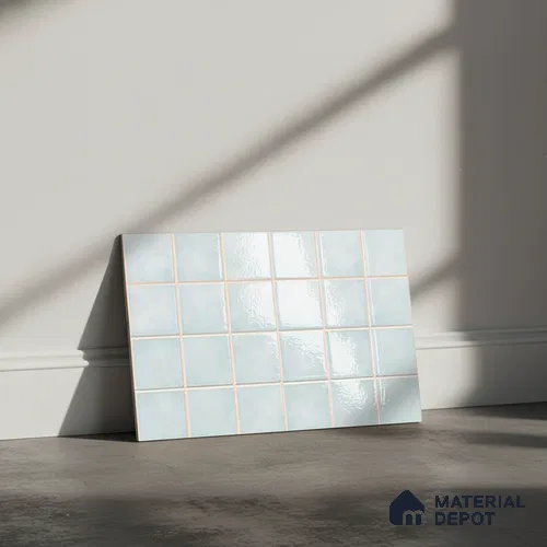 Faux Subway Wall Tile TL 01621 A Light Aquatic Blue 18 x 12 inch Glossy Finish Ceramic Tile - 6 mm