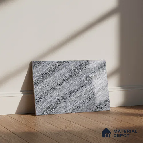 TL 01631 D Dark Dark Grey 18 x 12 inch Glossy Finish Ceramic Wall Tile - 6 mm