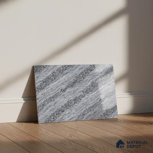 TL 01631 D Dark Dark Grey 18 x 12 inch Glossy Finish Ceramic Wall Tile - 6 mm