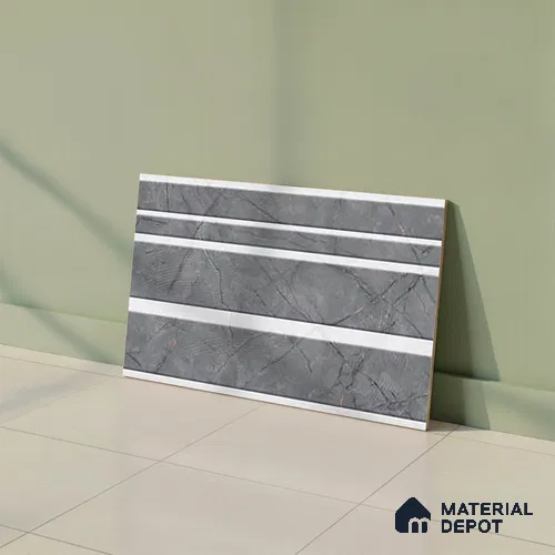 TL 01643 B Highlighter Ash Grey & White 18 x 12 inch Matte Finish Ceramic Wall Tile - 6 mm