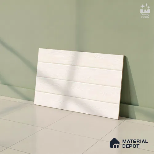 Wooden Wall Tile TL 01647 A Light Creamy Brown 18 x 12 inch Glossy Finish Ceramic Tile - 6 mm