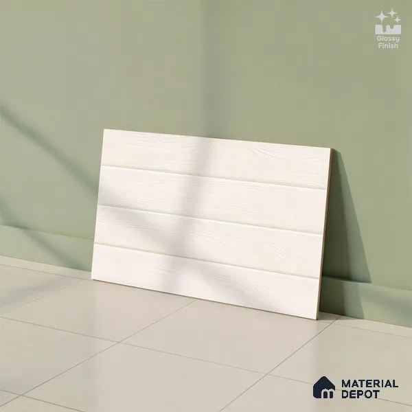Wooden Wall Tile TL 01647 A Light Creamy Brown 18 x 12 inch Glossy Finish Ceramic Tile - 6 mm