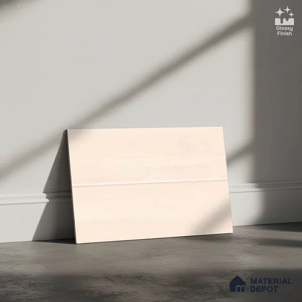 TL 01649 A Light Vanilla Beige 18 x 12 inch Glossy Finish Ceramic Wall Tile - 6 mm