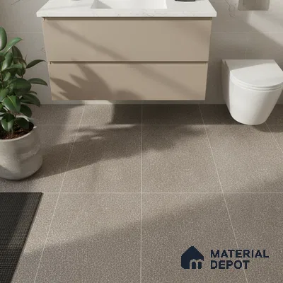 Stone Floor Tile Chocolate Brown 12 x 12 inch Anti Skid Matte Finish Vitrified Floor Tile - 8 mm | TL 01826 B | Suitable for Bathroom, Courtyard, Balcony