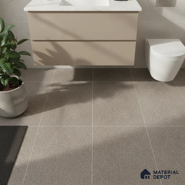 Stone Floor Tile Chocolate Brown 12 x 12 inch Anti Skid Matte Finish Vitrified Floor Tile - 8 mm | TL 01826 B | Suitable for Bathroom, Courtyard, Balcony