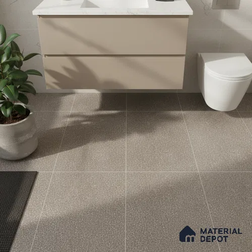 Stone Floor Tile Chocolate Brown 12 x 12 inch Anti Skid Matte Finish Vitrified Floor Tile - 8 mm | TL 01826 B | Suitable for Bathroom, Courtyard, Balcony