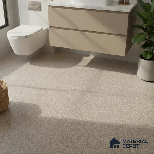 Stone Floor Tile Cocoa Brown 12 x 12 inch Anti Skid Matte Finish Vitrified Tile - 8 mm | TL 01826 E | Suitable for Balcony, Courtyard, Bathroom