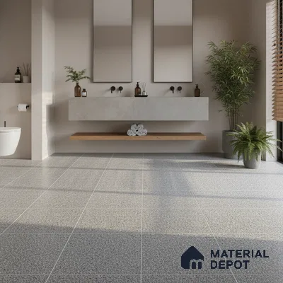 Parking Tile Marble Black 12 x 12 inch Anti Skid Matte Finish Vitrified Floor Tile - 8 mm | TL 01826 F | Suitable for Parking, Terrace & Outdoor Areas