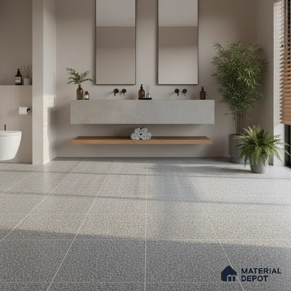 Parking Tile Marble Black 12 x 12 inch Anti Skid Matte Finish Vitrified Floor Tile - 8 mm | TL 01826 F | Suitable for Parking, Terrace & Outdoor Areas
