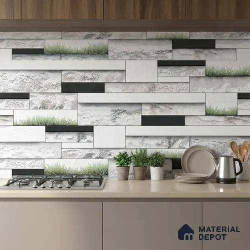 TL 01838 Brick Chalk White 600x300 mm Wall Elevation Tile - 8 mm