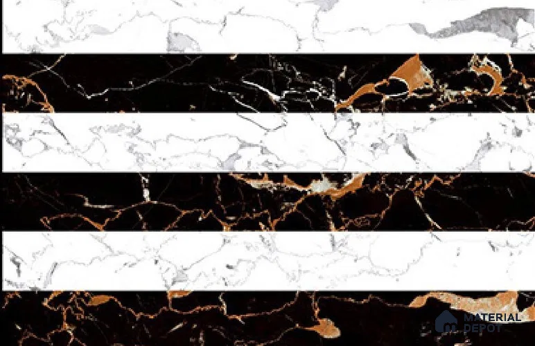 TL 01906 D Blackish White Highlighter 2 18 x 12 inch Glossy Finish Ceramic Wall Tile - 6 mm