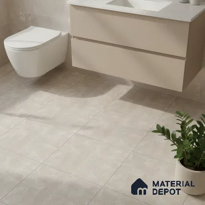 TL 01910 D Marble White 12 x 12 inch Matte Finish Anti Skid Ceramic Floor Tile - 6 mm
