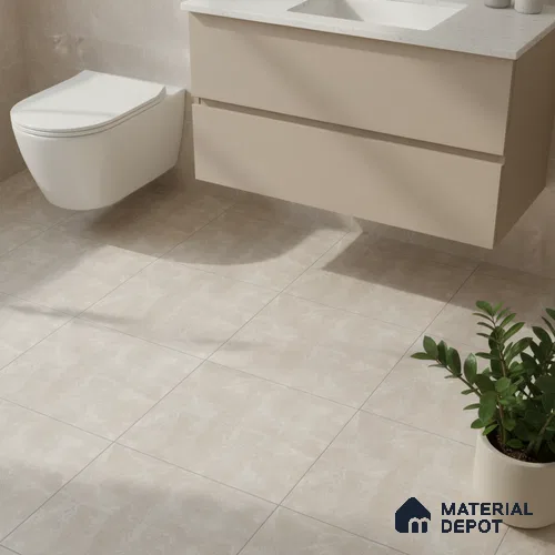 TL 01910 D Marble White 12 x 12 inch Matte Finish Anti Skid Ceramic Floor Tile - 6 mm