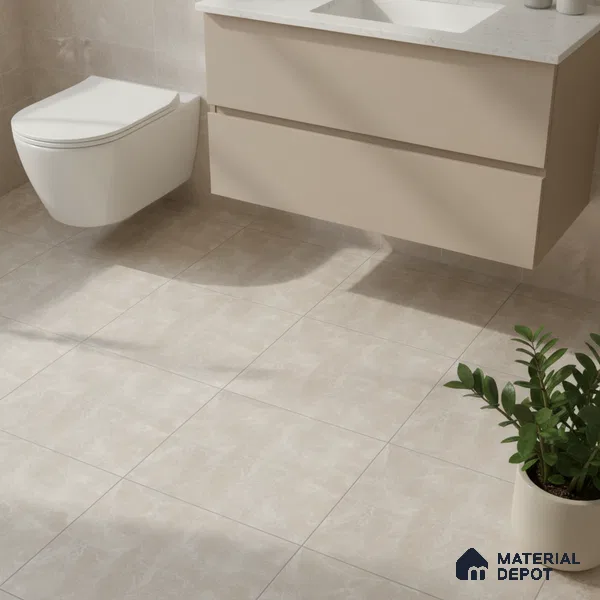 TL 01910 D Marble White 12 x 12 inch Matte Finish Anti Skid Ceramic Floor Tile - 6 mm