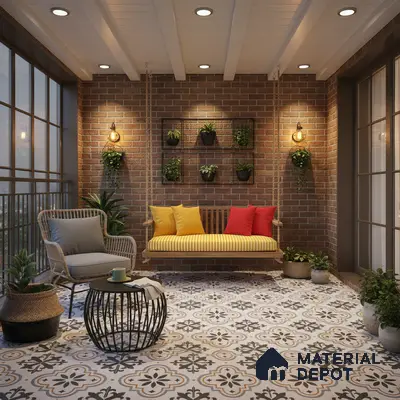 Moroccan Floor & Wall Tile TL 02122 Salt White 2 ft x 2 ft Matte Finish Vitrified Tile - 9.5 mm | Suitable For Kitchen, Bathroom, Dining Area | Please Expect a Slight Variation of Pattern