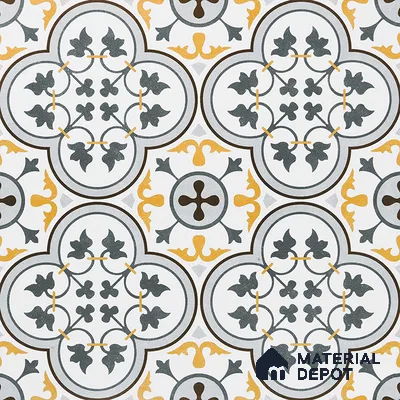Moroccan Floor & Wall Tile TL 02123 Brown & Blue 2 ft x 2 ft Matte Finish Vitrified Tile - 9.5 mm | Suitable For Kitchen, Balcony, Dining Area | Please Expect a Slight Variation of Pattern