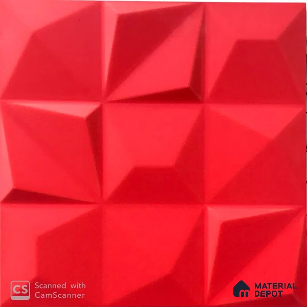 3D Wall Tile TL 02141 B Dusk Blood Red 300 x 300 mm Matte Finish Ceramic Tile - 9 mm