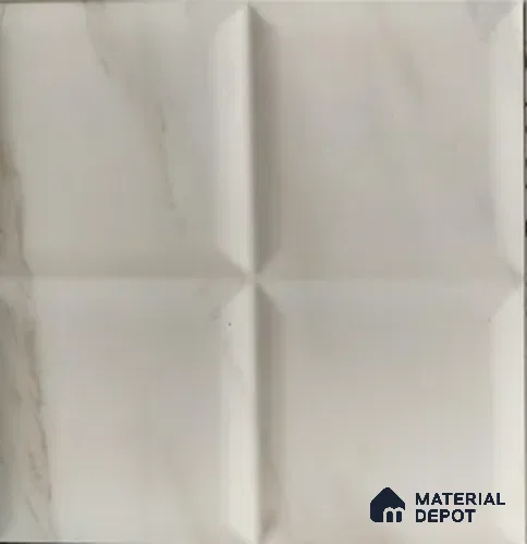 Highlighter Look Matte Finish Off-White Ceramic Floor Tile | TL 02142 B | 1 ft x 1 ft - 9 mm | Suitable For Kitchen, Bathroom & Living Room