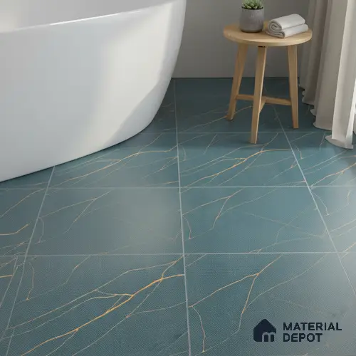 TL 02147 D Ocean Azul Pattern 4 12 x 12 inch Matte Finish Ceramic Floor Tile - 6 mm
