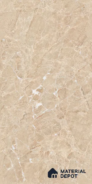 Marble Endless Crema Marfil Wall & Floor Tile TL 02159 Warm Beige 4 ft x 2 ft Glossy Finish Vitrified Tile - 9 mm | Random Designs | Suitable For Living Room, Bedroom, Dining