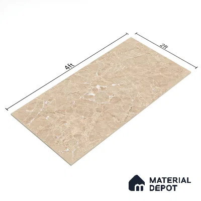 Marble Endless Crema Marfil Wall & Floor Tile TL 02159 Warm Beige 4 ft x 2 ft Glossy Finish Vitrified Tile - 9 mm | Random Designs | Suitable For Living Room, Bedroom, Dining