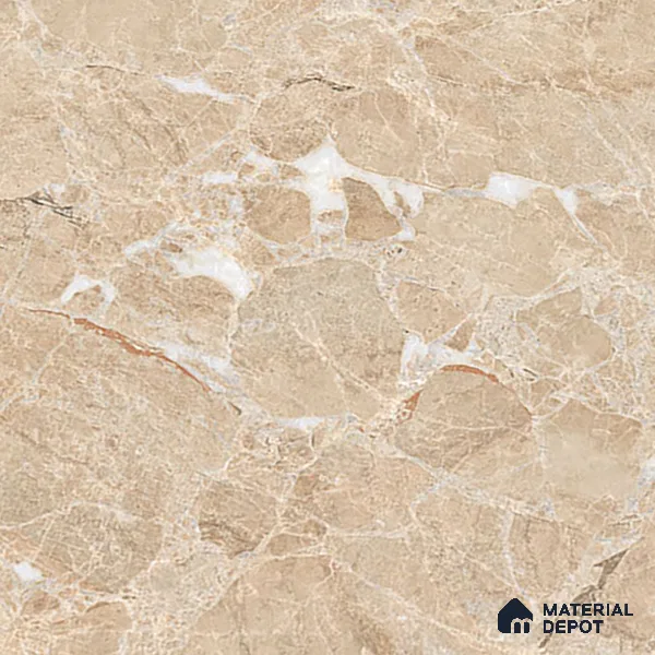 Marble Endless Crema Marfil Wall & Floor Tile TL 02159 Warm Beige 4 ft x 2 ft Glossy Finish Vitrified Tile - 9 mm | Random Designs | Suitable For Living Room, Bedroom, Dining