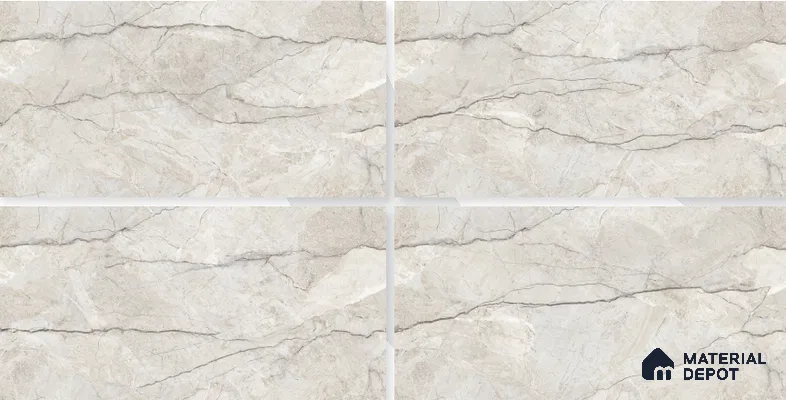 Marble Dyna Royale Wall & Floor Tile TL 02189 Linen Beige 4 ft x 2 ft Glossy Finish Vitrified Tile - 9 mm | Suitable For Living Room, Bedroom, Dining