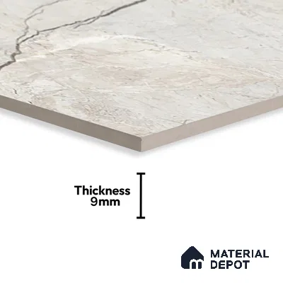 Marble Dyna Royale Wall & Floor Tile TL 02189 Linen Beige 4 ft x 2 ft Glossy Finish Vitrified Tile - 9 mm | Suitable For Living Room, Bedroom, Dining
