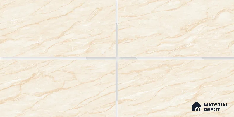 Marble Crema Marfil Wall & Floor Tile TL 02192 Warm Beige 4 ft x 2 ft Glossy Finish Vitrified Tile - 9 mm | Suitable For Living Room, Bedroom, Dining