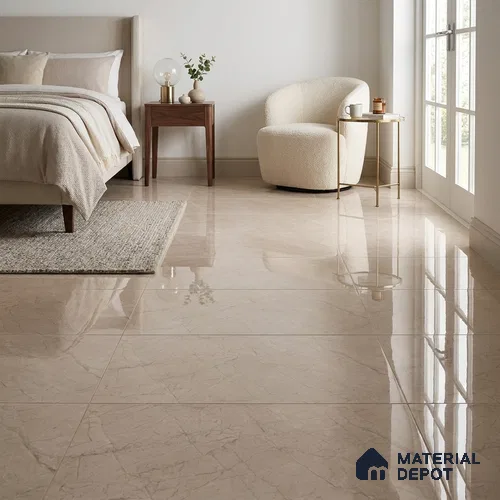 Marble Floor & Wall Tile TL 02196 B Arezzo Brown 4 ft x 2 ft Glossy Finish Vitrified Tile - 9 mm (Random 5)