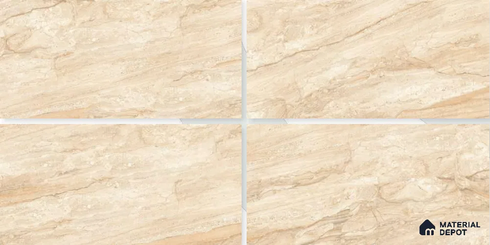 Marble Floor & Wall Tile TL 02205 Chrism Cream 4 ft x 2 ft Glossy Finish Vitrified Tile - 9 mm (Random 5)| Image 2
