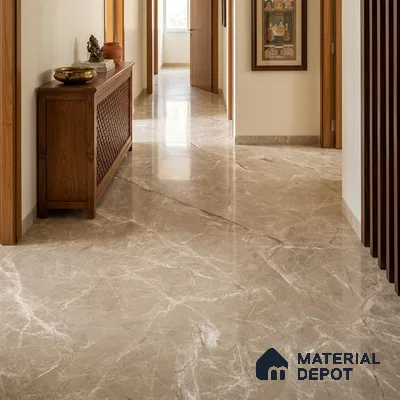 TL 02253 Emerald Brown 1800 x 1200 mm Polished Glossy Finish Vitrified Tile - 15 mm | Adhesive and Spacers Must be Used During Installation