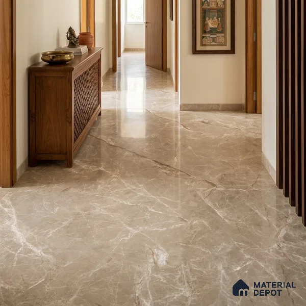 TL 02253 Emerald Brown 1800 x 1200 mm Polished Glossy Finish Vitrified Tile - 15 mm | Adhesive and Spacers Must be Used During Installation