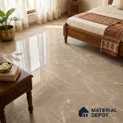 TL 02253 Emerald Brown 1800 x 1200 mm Polished Glossy Finish Vitrified Tile - 15 mm | Adhesive and Spacers Must be Used During Installation