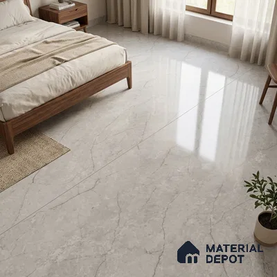 TL 02266 Lead Grey 6 ft x 4 ft Glossy Finish Endless Vitrified Wall & Floor Tile - 9 mm | Adhesive and Spacers Must be Used During Installation