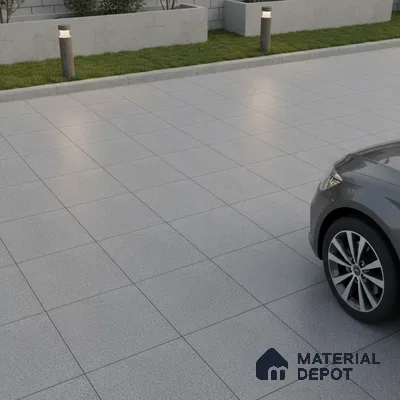Parking Floor Tile TL 02330 B Dark 16 x 16 inch Vitrified Anti Skid Matte Finish Heavy Duty Tile - 12 mm | Suitable For Bathroom, Heavy Traffic Areas | Pattern Alignment May Vary | 2-3 mm Spacer is Mandatory