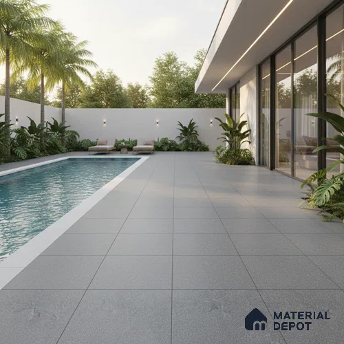 Parking Floor Tile TL 02330 B Dark 16 x 16 inch Vitrified Anti Skid Matte Finish Heavy Duty Tile - 12 mm | Suitable For Bathroom, Heavy Traffic Areas | Pattern Alignment May Vary | 2-3 mm Spacer is Mandatory