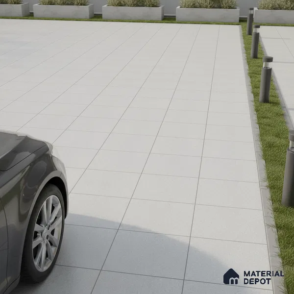 Parking Floor Tile TL 02330 A Light 16 x 16 inch Vitrified Anti Skid Matte Finish Heavy Duty Tile - 12 mm | Suitable For Outdoor, Heavy Traffic Areas | Pattern Alignment May Vary | 2-3 mm Spacer is Mandatory