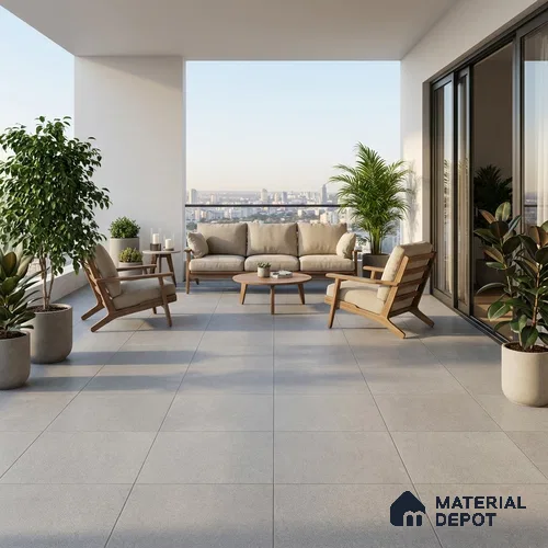 Parking Floor Tile TL 02330 A Light 16 x 16 inch Vitrified Anti Skid Matte Finish Heavy Duty Tile - 12 mm | Suitable For Outdoor, Heavy Traffic Areas | Pattern Alignment May Vary | 2-3 mm Spacer is Mandatory