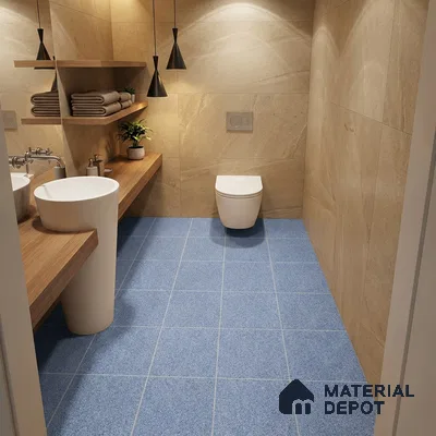 Parking Floor Tile TL 02331 B Dark 16 x 16 inch Vitrified Anti Skid Matte Finish Heavy Duty Tile - 12 mm | Suitable For Bathroom, Balcony, Heavy Traffic Areas | Pattern Alignment May Vary | 2-3 mm Spacer is Mandatory