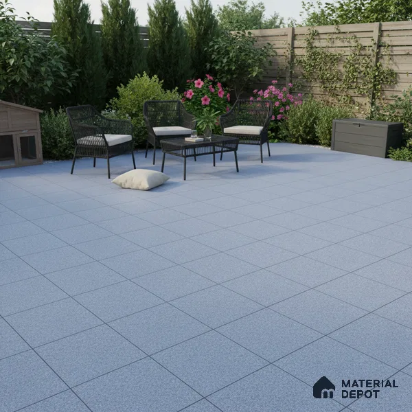 Parking Floor Tile TL 02331 B Dark 16 x 16 inch Vitrified Anti Skid Matte Finish Heavy Duty Tile - 12 mm | Suitable For Bathroom, Balcony, Heavy Traffic Areas | Pattern Alignment May Vary | 2-3 mm Spacer is Mandatory
