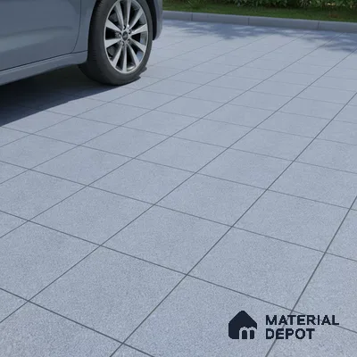 Parking Floor Tile TL 02331 B Dark 16 x 16 inch Vitrified Anti Skid Matte Finish Heavy Duty Tile - 12 mm | Suitable For Bathroom, Balcony, Heavy Traffic Areas | Pattern Alignment May Vary | 2-3 mm Spacer is Mandatory