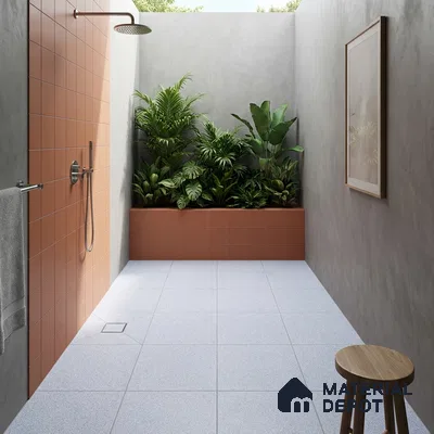 Parking Floor Tile TL 02331 A Light 16 x 16 inch Vitrified Anti Skid Matte Finish Heavy Duty Tile - 12 mm | Suitable For Bathroom, Heavy Traffic Areas | Pattern Alignment May Vary | 2-3 mm Spacer is Mandatory