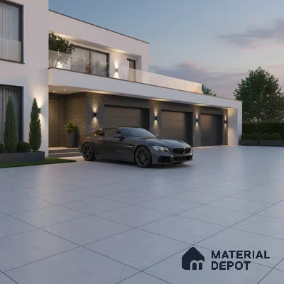Parking Floor Tile TL 02331 A Light 16 x 16 inch Vitrified Anti Skid Matte Finish Heavy Duty Tile - 12 mm | Suitable For Bathroom, Heavy Traffic Areas | Pattern Alignment May Vary | 2-3 mm Spacer is Mandatory