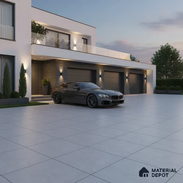 Parking Floor Tile TL 02331 A Light 16 x 16 inch Vitrified Anti Skid Matte Finish Heavy Duty Tile - 12 mm | Suitable For Bathroom, Heavy Traffic Areas | Pattern Alignment May Vary | 2-3 mm Spacer is Mandatory