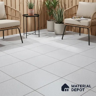 Parking Floor Tile TL 02331 A Light 16 x 16 inch Vitrified Anti Skid Matte Finish Heavy Duty Tile - 12 mm | Suitable For Bathroom, Heavy Traffic Areas | Pattern Alignment May Vary | 2-3 mm Spacer is Mandatory