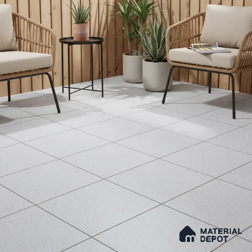 Parking Floor Tile TL 02331 A Light 16 x 16 inch Vitrified Anti Skid Matte Finish Heavy Duty Tile - 12 mm | Suitable For Bathroom, Heavy Traffic Areas | Pattern Alignment May Vary | 2-3 mm Spacer is Mandatory
