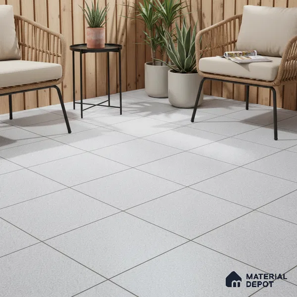 Parking Floor Tile TL 02331 A Light 16 x 16 inch Vitrified Anti Skid Matte Finish Heavy Duty Tile - 12 mm | Suitable For Bathroom, Heavy Traffic Areas | Pattern Alignment May Vary | 2-3 mm Spacer is Mandatory