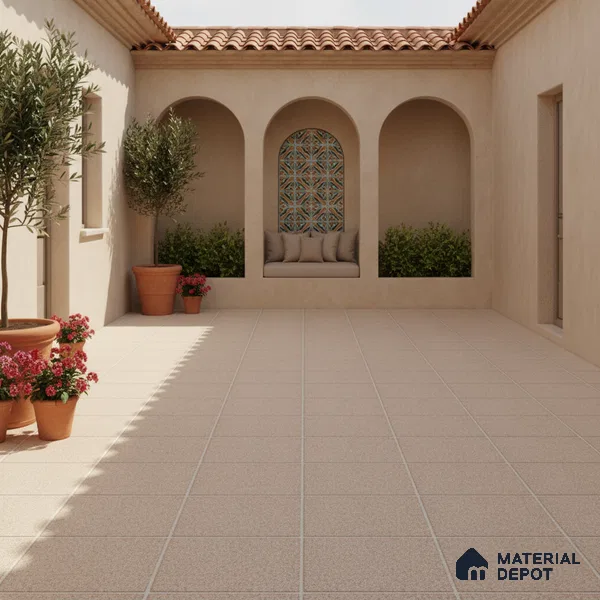 Parking Floor Tile TL 02332 B Dark 16 x 16 inch Vitrified Anti Skid Matte Finish Heavy Duty Tile - 12 mm | Suitable For Bathroom, Heavy Traffic Areas | Pattern Alignment May Vary | 2-3 mm Spacer is Mandatory
