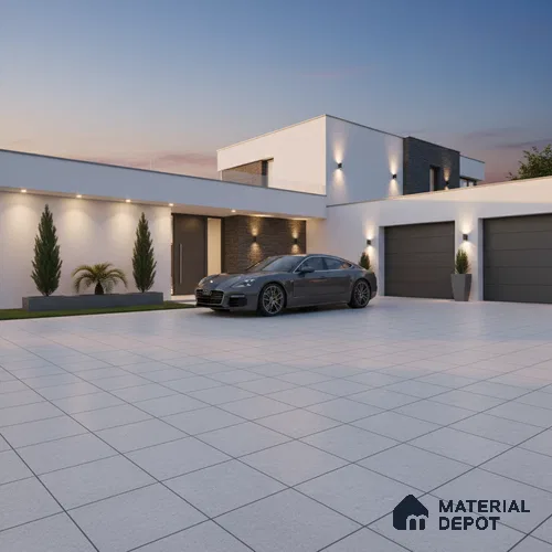 Parking Floor Tile TL 02332 A Light 16 x 16 inch Vitrified Anti Skid Matte Finish Heavy Duty Tile - 12 mm | Suitable For Outdoor, Heavy Traffic Areas | Pattern Alignment May Vary | 2-3 mm Spacer is Mandatory